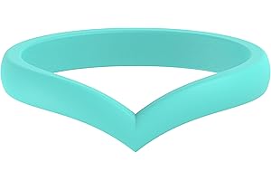 ThunderFit Thin Heart Shaped Silicone Wedding Rings for Women - 8 Rings / 4 Rings / 1 Ring - Stackable Rubber Engagement Bands - Width 2.7mm - Thickness 2mm