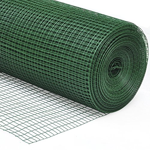 tinkertonk Steel Green PVC Coated Galvanised Wire Mesh Fence for Garden