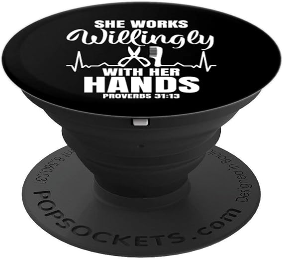 Amazon Com She Works Willingly With Her Hands Hairstylist Bible Verse