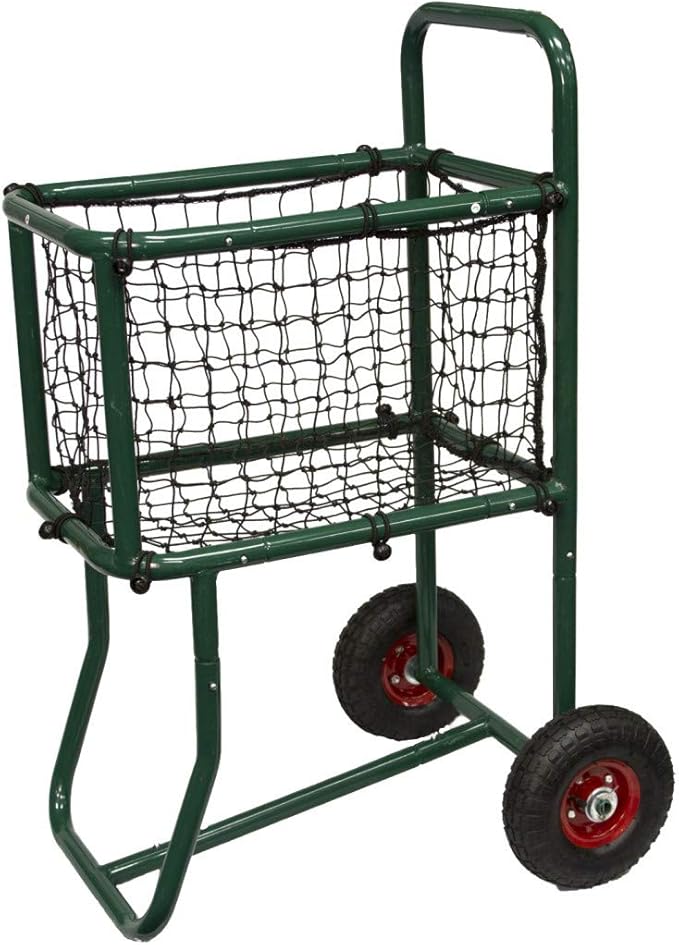 TAG Baseball/Softball Caddy Ball Cart with 10inch Wheels, Holds up to 15 Dozen