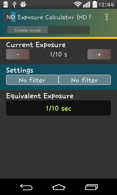 Exposure Calculator (ND Filters):Amazon.com:Appstore for Android