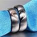 LineAve His or Her Couple Matching Heart Ring Mens Womens Wedding Band Stainless Steel