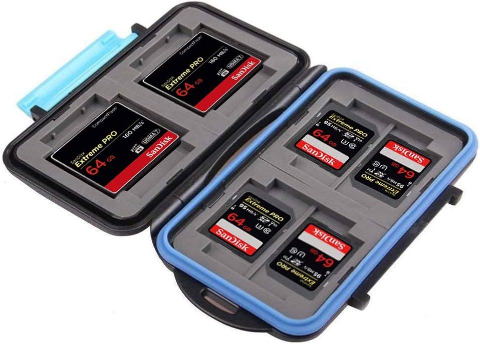 KING OF FLASH Anti-shock Waterproof Memory Card Case Holder Hard Storage 4x CF (Compact Flash) 8x SD/SDHC (Secure Digital) MC-2