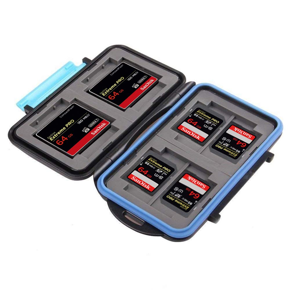 KING OF FLASH Anti-shock Waterproof Memory Card Case Holder Hard Storage 4x CF (Compact Flash) 8x SD/SDHC (Secure Digital) MC-2