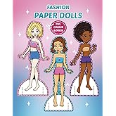 Fashion Paper Dolls Activity Book: Over 30 Outfits to Colour, Cut & Assemble – A Creative Craft Book for Kids to Mix & Match and Build Their Own Paper Dolls (Fashion Lovers)