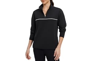 baleaf Women's Fleece Golf Pullover Half Zip Running Jacket Thermal Shirts Winter Cold Weather Gear Water Resistant