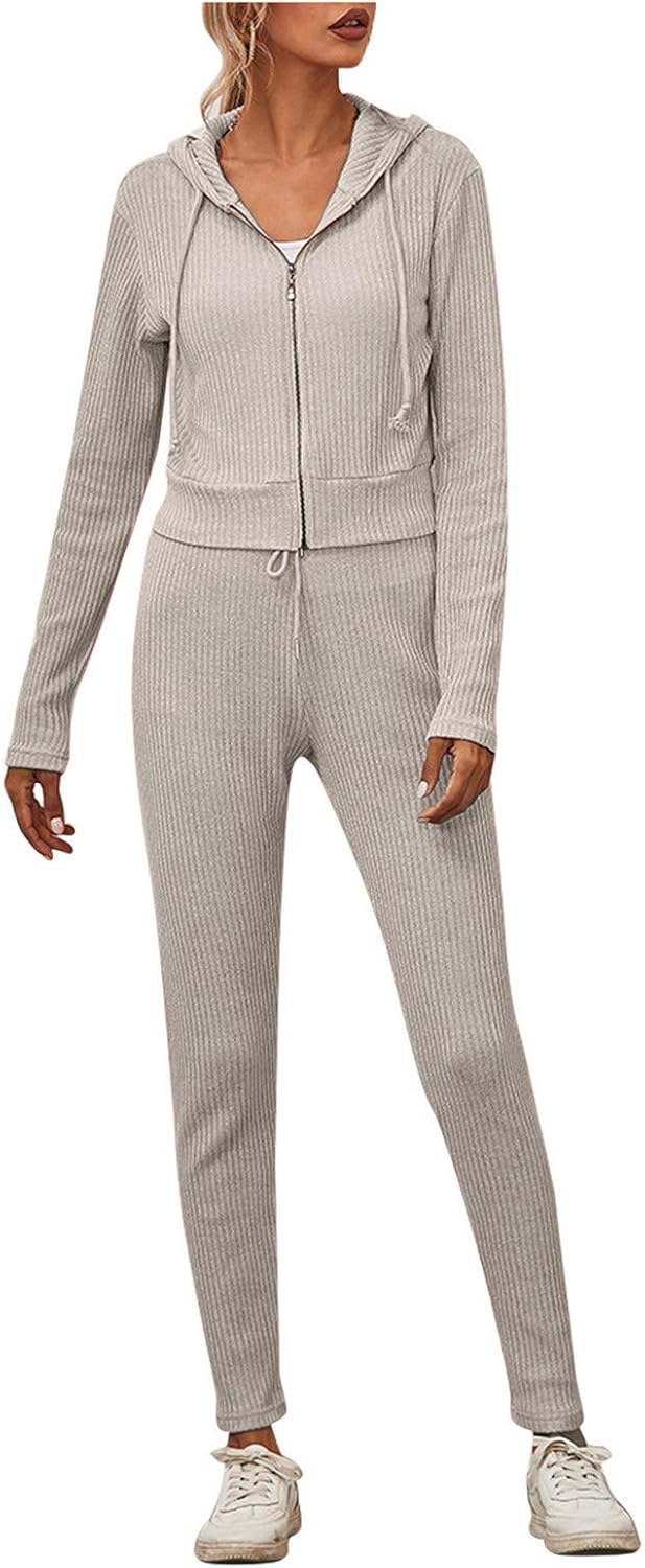 Damen Jumpsuit Kapuzenpullover Jogger Jogging Anzug Trainingsanzug