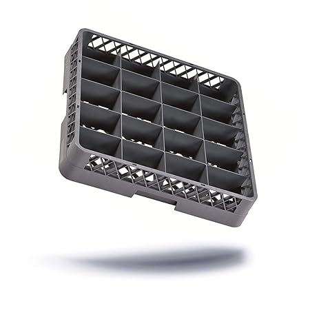 Kerafactum® - Spülkorb Korb mit 20 Feldern für Gläser und Tassen für die Gastro Spülmaschine Spülmaschinenkorb universal aus 