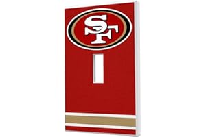 STRATEGIC PRINTING Keyscaper NFL Stripe Single Toggle Light Switch Plate