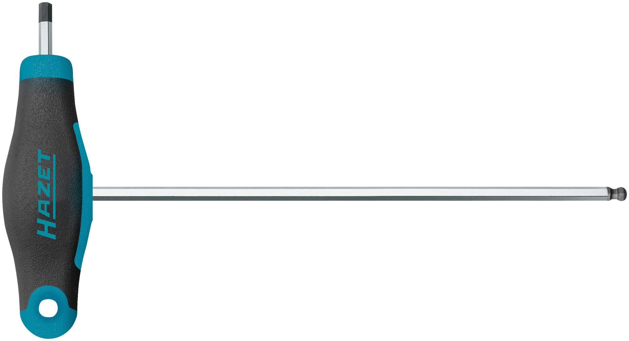 Hazet 829KK-4 Allen Key (Short and Long Blade for Flexible Use, Hexagonal Profile, Size 4 mm) Dark Blue