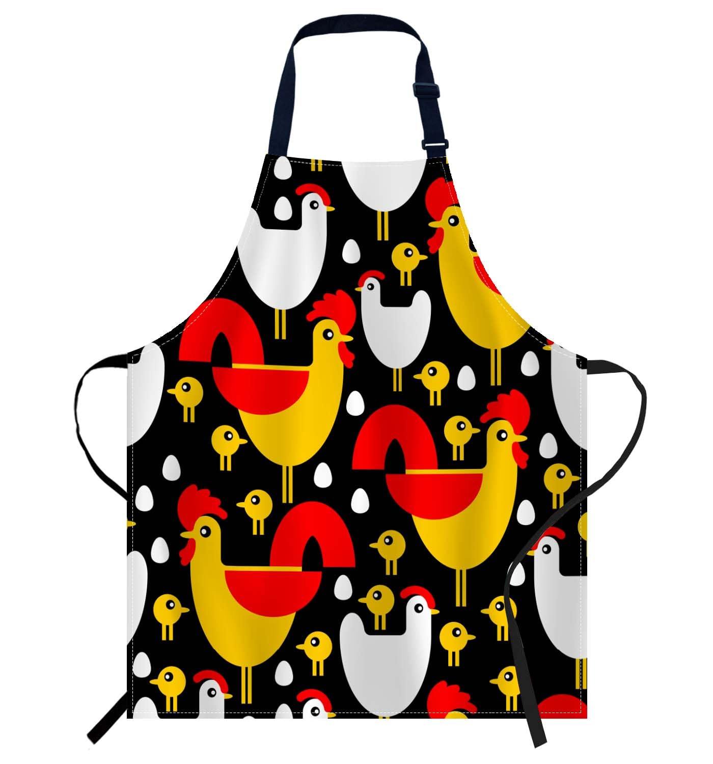 Smooffly Chicken Rooster Apron - Men & Women's Cooking & Baking Apron, BBQ & Catering Bib