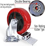 DSL Heavy Duty 4x 100mm Swivel Castor Wheel 700kg Braked Trolley Furniture view 2