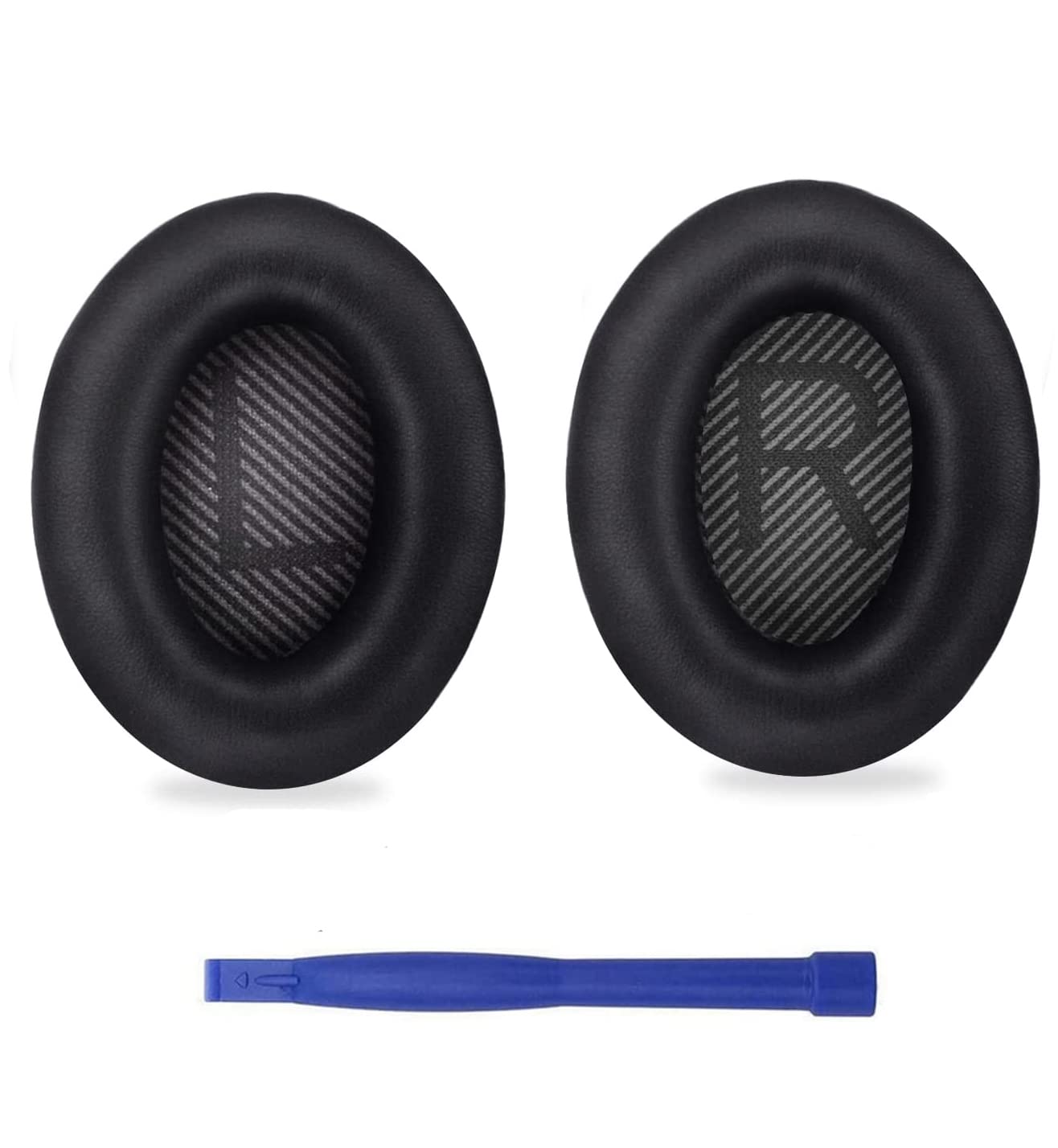 GWAWG Headphones Replacement Earpads Ear Cushions for Bose QuietComfort 35 (QC35) QC25 QC15and Quiet Comfort 35 II (QC35 II) Over-ear Headphones, Softer Leather, Noise Isolation Foam (black)