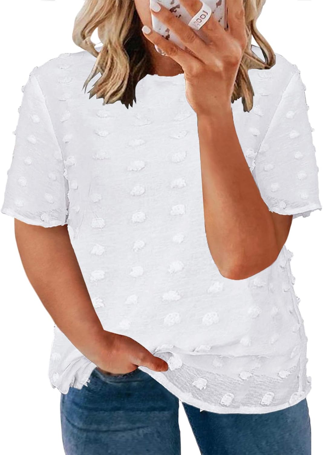 Happy Sailed Womens Plus Size V Neck Lace Crochet Tops Casual Loose Short Sleeve Flowy Tunic Blouses Shirts(1X-5X) at  Women’s Clothing store