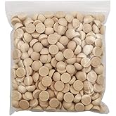 INSPIRELLE 15mm Unfinished Half Round Wooden Beads 350pcs Split Natural Round Wood Balls for Crafts and Christmas Home Party Decorative
