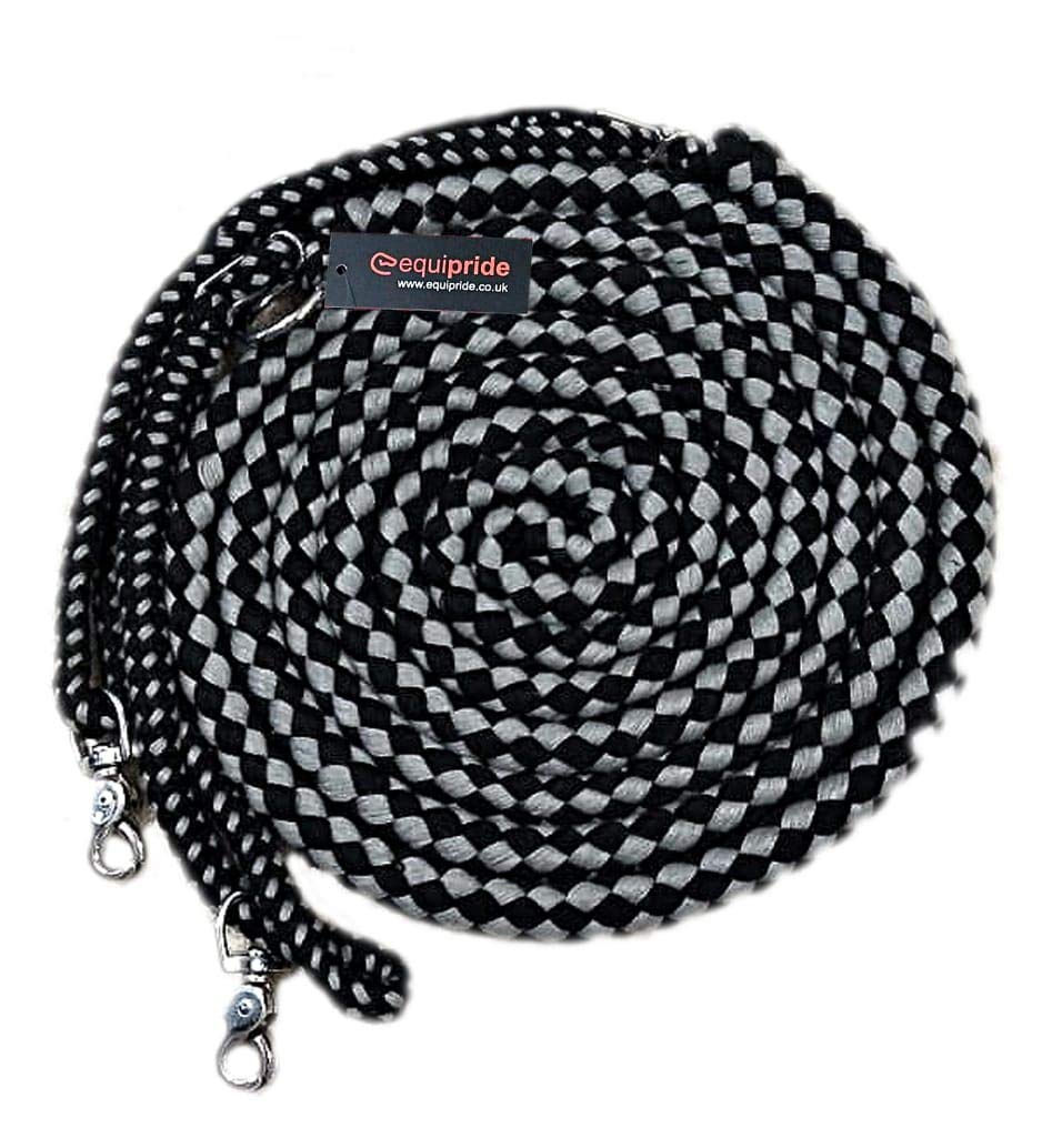 Equipride Lunging Aid Made on Soft Cotton Colour in Full Cob and Pony Size (Pony, Grey/Black)