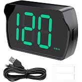 GPS Digital Speedometer, HUD GPS Digital Speed Meter, MPH Speedo, Head Up Display Car Accessories with USB Cable, Plug &amp; Play for Cars Trucks SUV Motorcycle Fits All Vehicles,Black