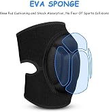 Flintronic 2 Pair Knee Pads Work 20mm Thick EVA Anti-Slip Adjustable L view 3