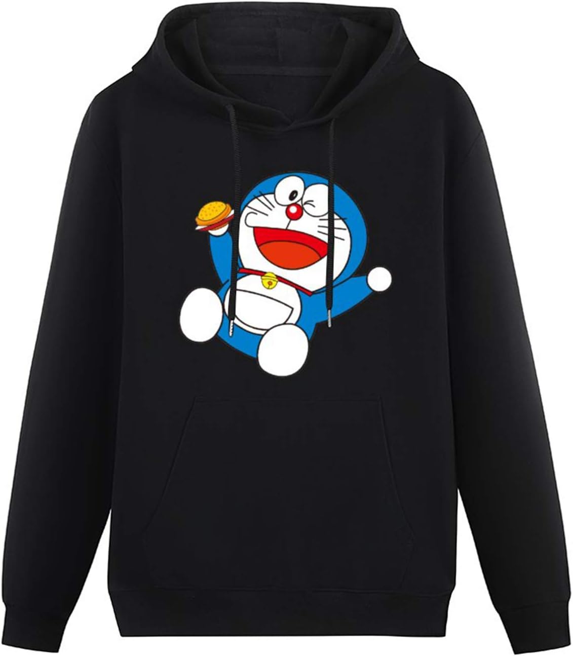 Mens Happy Doraemon Design Hoodies Long Sleeve Pullover Loose Hoody