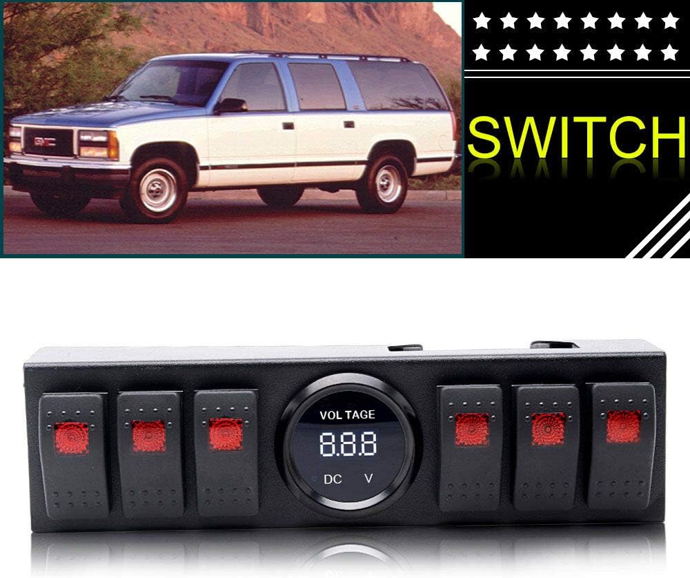 My electronics 6-Switch Dual Lit LED Panel for 09-17 Jp Wrangler JK Jeep Switch Panel