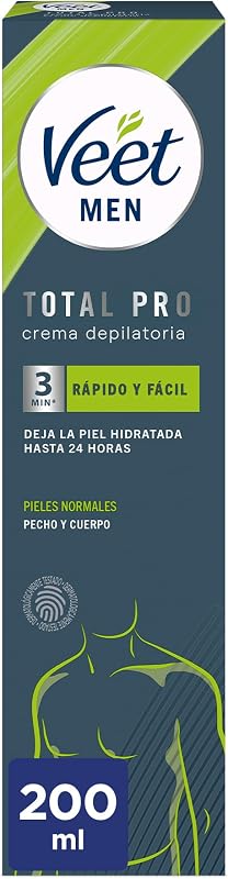 Crema Depilatoria Masculina para el Cuerpo Piel Normal, 200ml