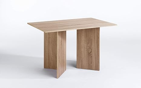 Homexperts Tisch ANGLE / praktisch kleiner Küchentisch 110 cm breit / Moderner Esstisch in Sonoma Eichenholz Optik / Wangenti
