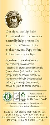 Burt's Bees Beeswax Lip Balm Tin - 100% Natural Soothing Moisturizer view 3