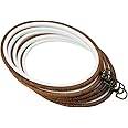 9'' Oval Embroidery Hoops - guofa 5PCS Decorative Cross Stitch Hoop Set, Imitated Wood Embroidery Frame Circle Hanging Arts Ornament (9in-5pcs)