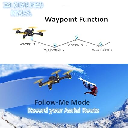 Hubsan-H507A-X4-Star-Pro-FPV-Quadcopter-720P-HD-Camera - APP - GPS - RC: automatisch