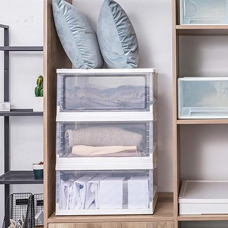 Amazon Rain Queen 収納ボックス 衣装ケース ふた付き キャリー 収納ケース 折りたたみ式 雑貨収納ボックス 衣類収納 ボックス 1個セット 収納ケース ボックス オンライン通販