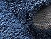 Unique Loom Solo Solid Shag Collection Modern Plush Navy Blue Rectangle (3' x 5')