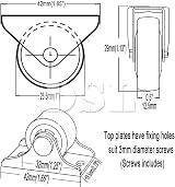DSL Daily Supply Ltd Small Fixed Castor Wheels Set of 4 25mm 60kg view 3