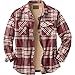 Legendary Whitetails Mens Deer Camp Fleece Lined Shirt Jac Mahogany Plaid Large