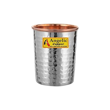 Angelic Copper Steel Hammered Glass, 200 ml, Copper