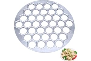 37-Hole Aluminum Alloy wonton Machine Dumpling Mold, Suitable for Kitchen Dumplings wonton Pastry Cookie Dough Pressed Surfac