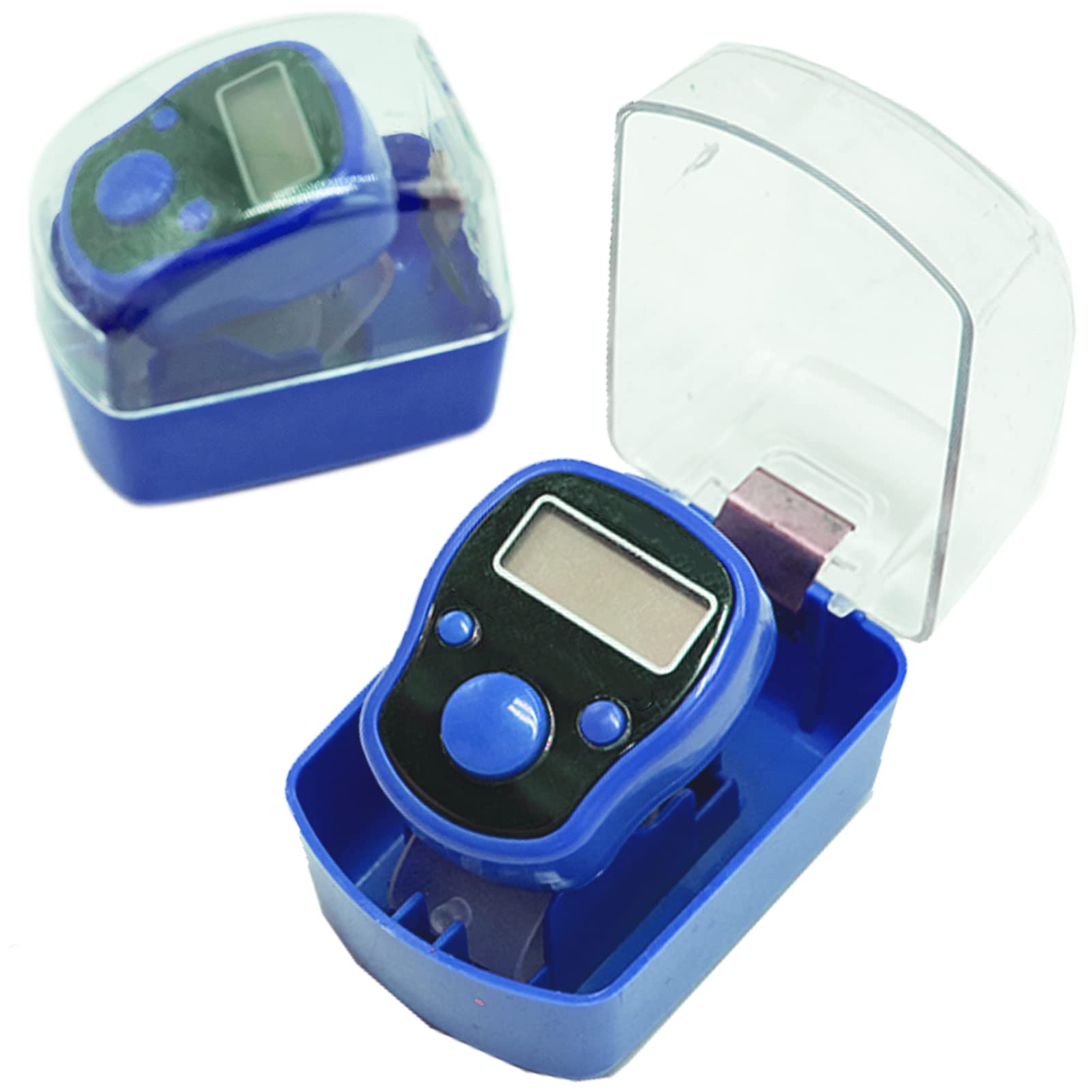 LAMXD Navy Blue Knit Counter Knitting Crochet Stitch Marker Row Counter, Finger Digital Counter, Stitch counters for Crocheting, Finger Counter