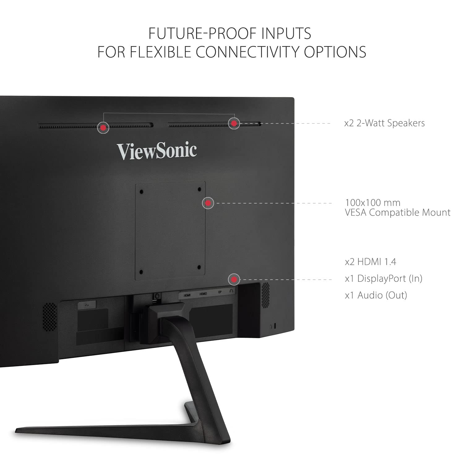 ViewSonic VX2418-P-MHD 24 Inch 1080p 1ms 165Hz Gaming Monitor with FreeSync Premium, Eye Care, HDMI and DisplayPort