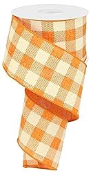 Craig Bachman Plaid Check Wired Edge Ribbon - 10