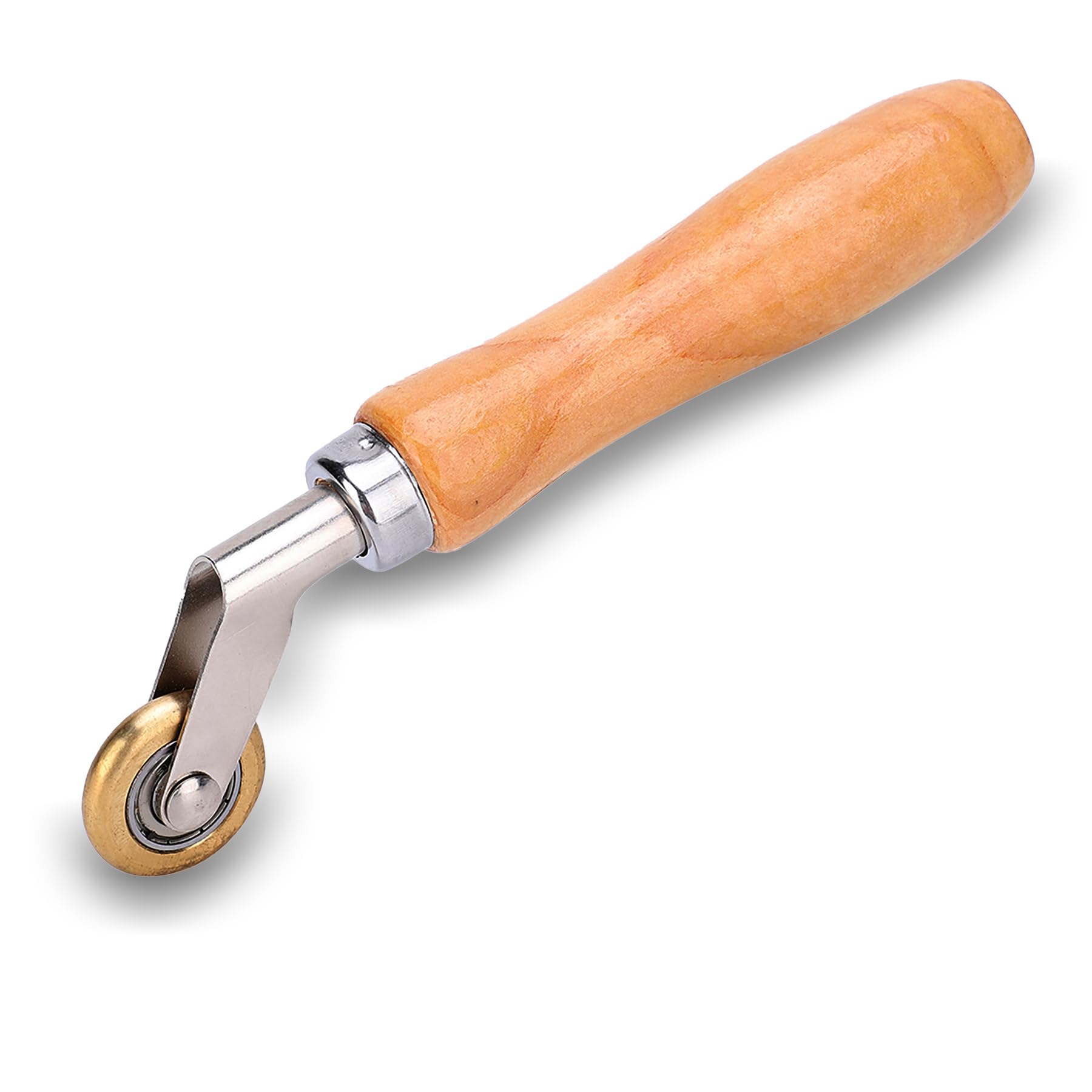 flexman Welding Handheld Roller, Offset Steel Fork Ergonomic Handle Brass Detail Rollers Pressing the Internal Corners Tool for Prevent Seams Cracking Warping