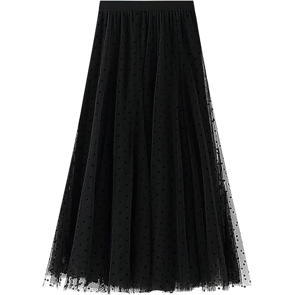 【10月24日迄】lig. tulle skirt Scattered Bead Decor Pleated Tulle Skirt in Black - Retro, Indie