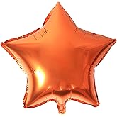 MEETINGU Star Shape Foil Balloons,18 Inch Star Shape Foil Mylar Balloons for Wedding Birthday Party Baby Shower Decoration (Orange,10psc)