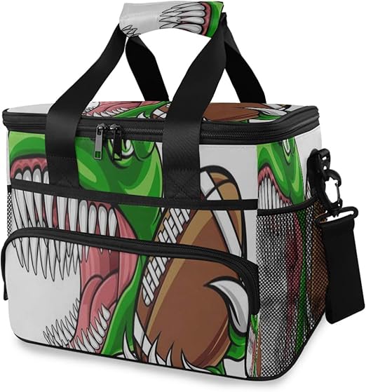 XXTT Bolsa de refrigerador, Dinosaurio T Rex Raptor Fútbol Americano