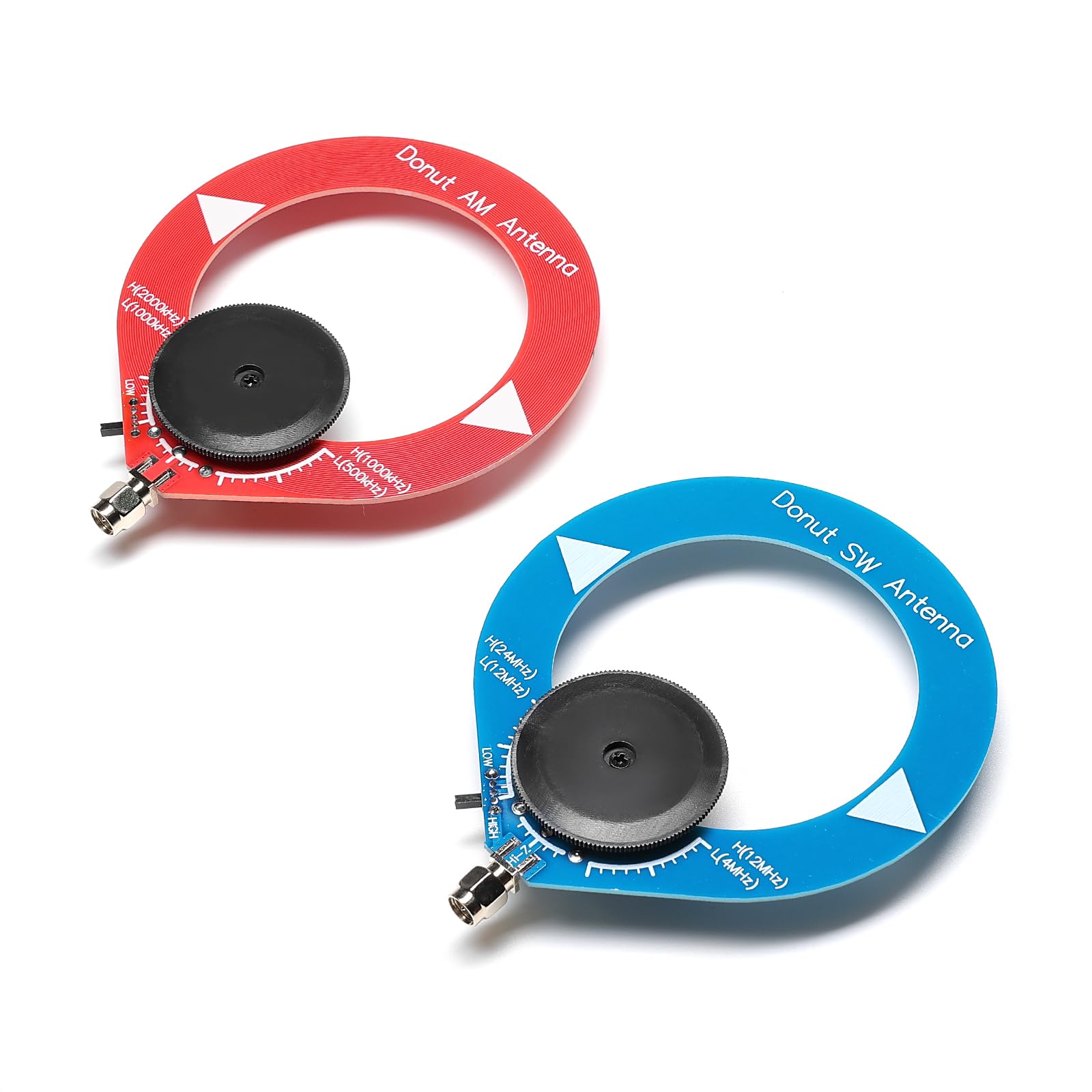 Photo 1 of [2PCS] Raddy Donut MW SW Antenna, Portable Mini Loop Antenna for Malahit DSP1, DSP2, Enhanced Reception & Performance for MW (500kHz-2000kHz) & SW (4MHz-24MHz), SMA-Male Interface