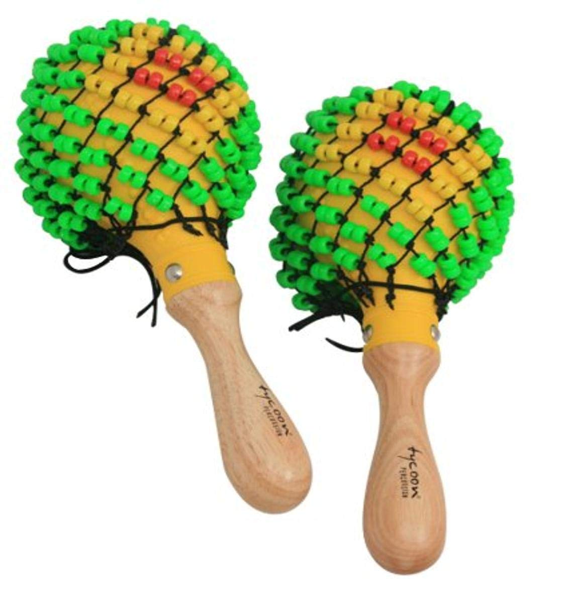 Tycoon Percussion TMPB-Y Plastic Beaded Marcacas Yellow