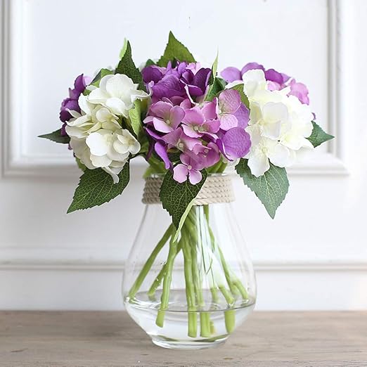 Floreros De Cristal Con Flores Naturales