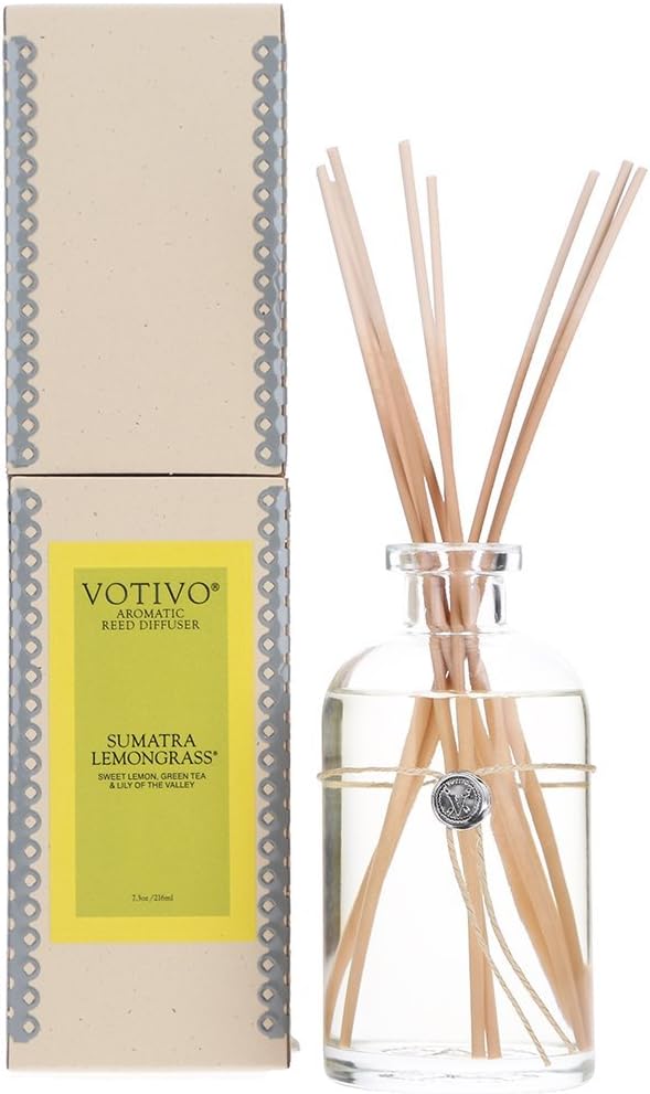VOTIVO Aromatic Reed Diffuser - Sumatra Lemongrass