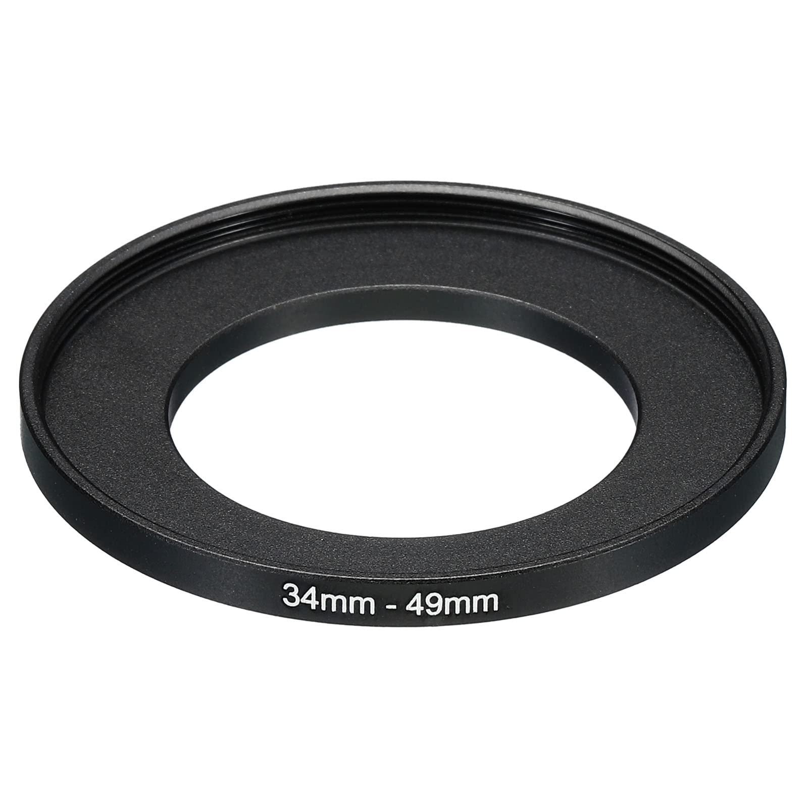 PATIKIL 34mm-49mm Metal Step Up Ring, Camera Lens Filter Adapter Ring Aluminum Filter Adapter Ring for Camera Lenses Hood, Black