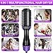 Hot Air Brush, econoLED Hair Dryer Brush, Hair Straightener Brush, One Step Hair Dryer 4-IN-1 Hot Air Spin Brush for Straightening,Curling,Salon Negative Ionic Electric Blow Dryer Straightener Curling