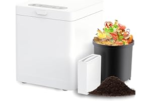 MERIOR 3L Electric Composter, Smart Compost Bin for Kitchen, 3 Modes/Intelligent LED Display/Turn Food Waste into Fertilizer in 4/6 hrs