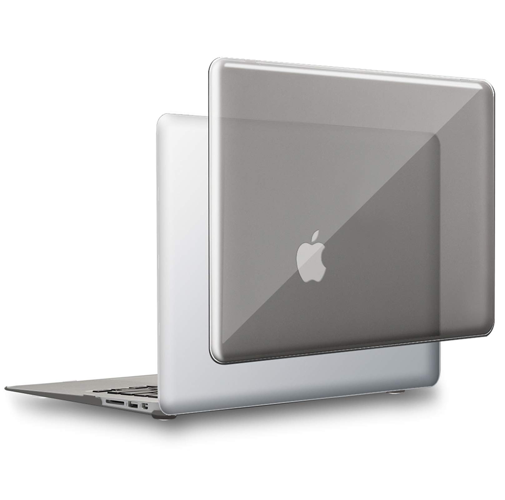 UESWILL Glossy Crystal Clear See Through Hard Shell Case Cover Compatible with 2010-2017 MacBook Air 13 inch Model A1466 A1369, Gray